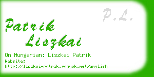 patrik liszkai business card